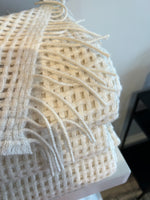 Load image into Gallery viewer, Basketweave Ivory Blanket
