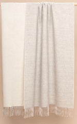 Load image into Gallery viewer, Double Face Reversible Throw with Twisted Fringe
