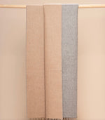 Load image into Gallery viewer, Double Face Reversible Throw with Twisted Fringe
