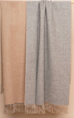 Load image into Gallery viewer, Double Face Reversible Throw with Twisted Fringe
