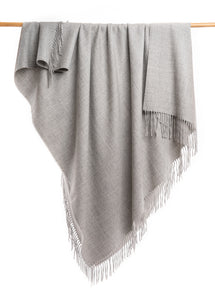 Alpaca Blanket - Plain (light grey )