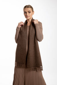 Alpaca Scarf - Plain (Brown)