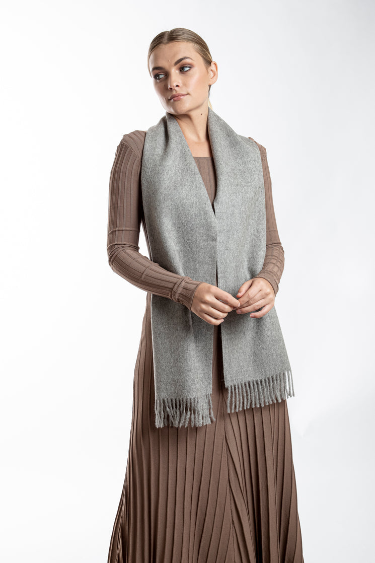 Alpaca Scarf - Plain (Grey)