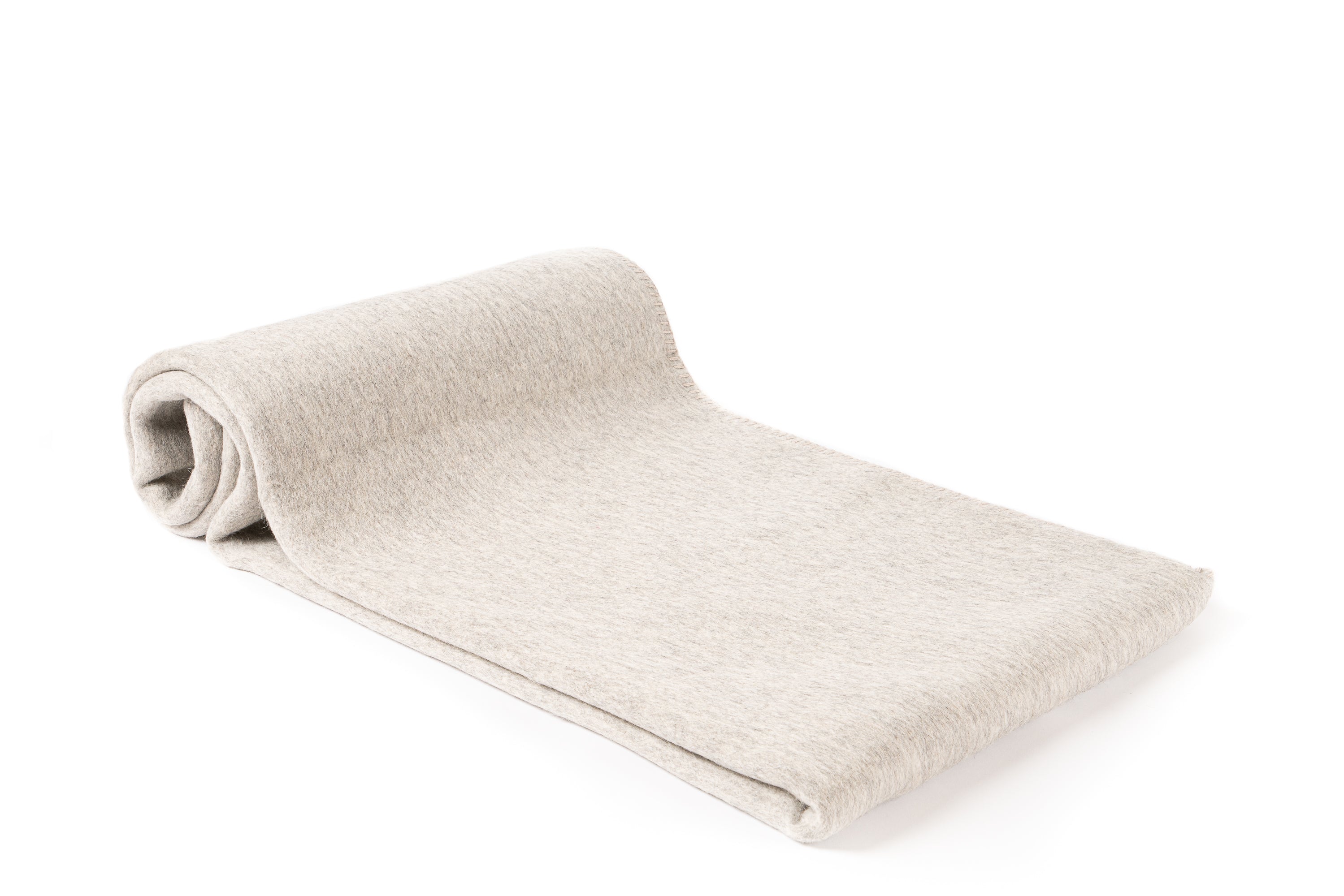 Alpaca Blanket - Blended (Light Grey) - Single