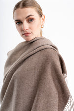 Load image into Gallery viewer, Alpaca Scarf - Textured (Brown)
