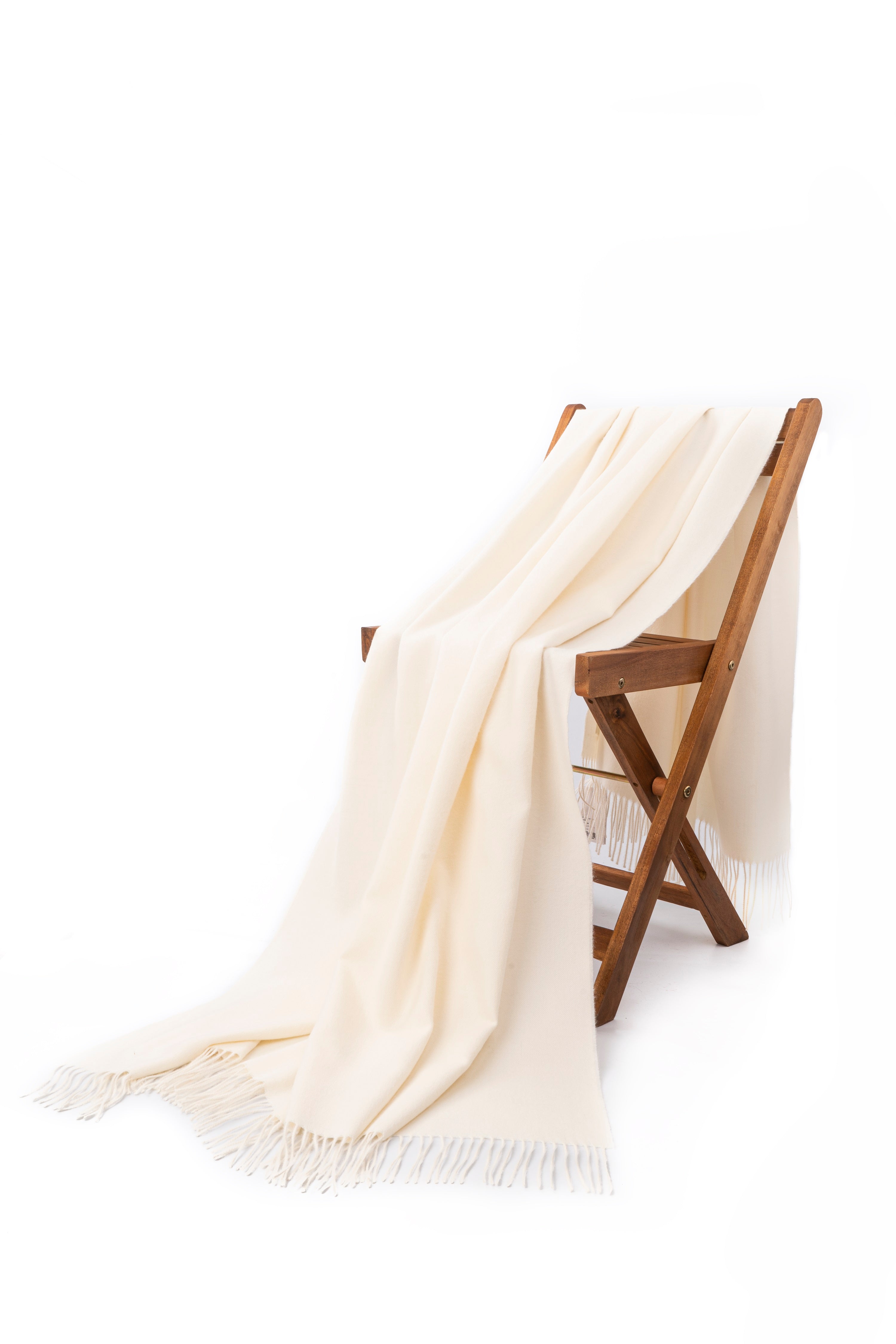 Alpaca Blanket - Plain (Cream)