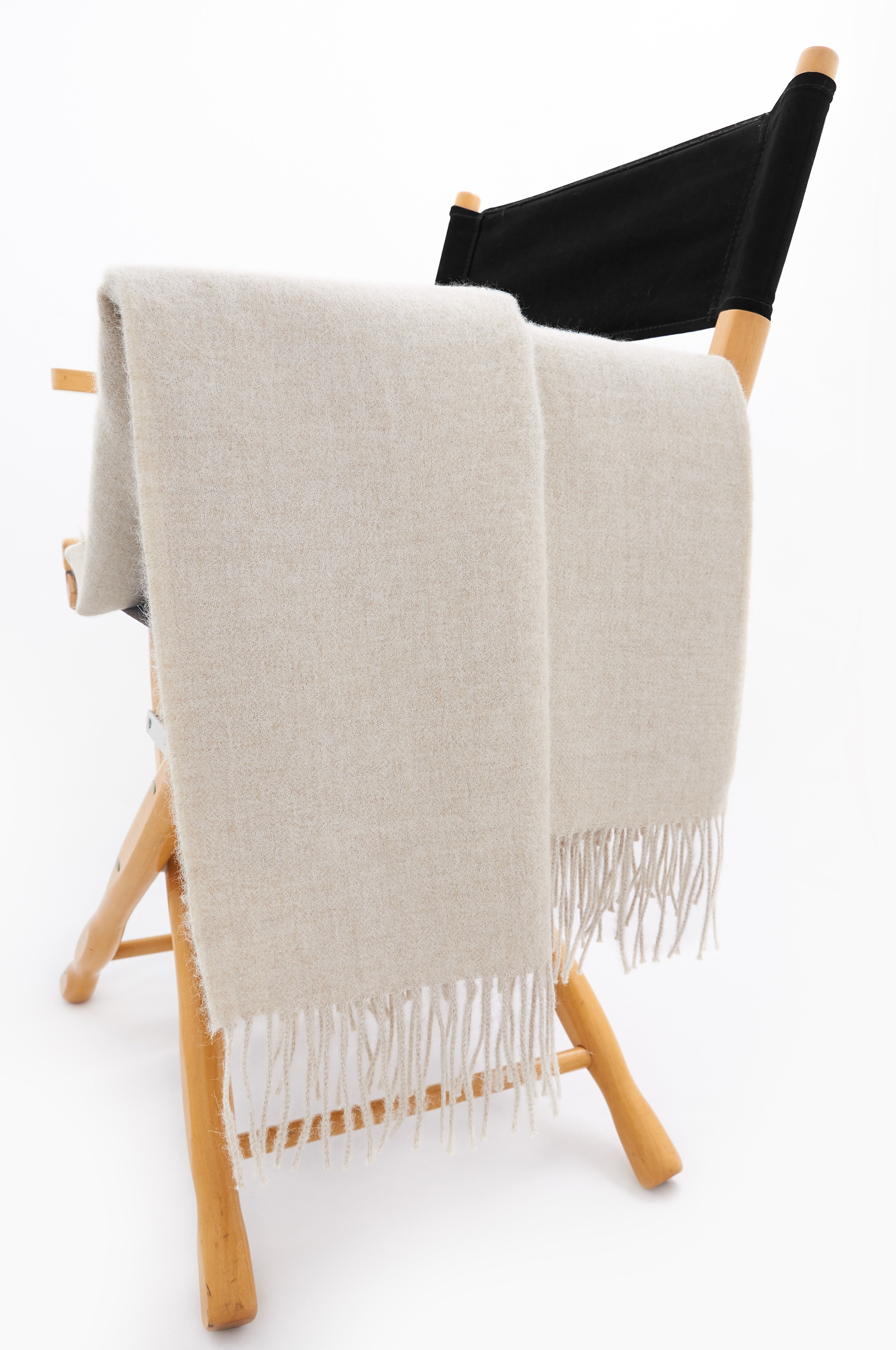 Alpaca Blanket - Eco Heather (Cream)