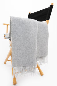 Alpaca Blanket - Eco Heather (Light Grey)